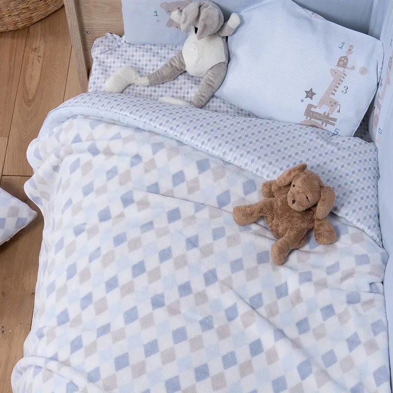 ΚΟΥΒΕΡΤΑ FLEECE ΠΟΛ.SWEET RHOMBUS 110X150 - 110X150 - BLUE 5205495590172