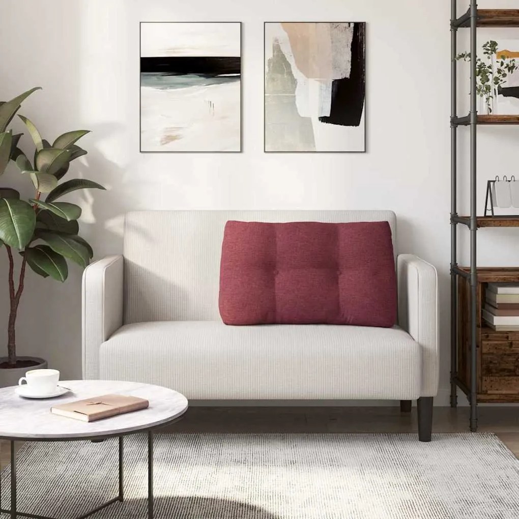 vidaXL Μαξιλάρι Πλάτης Κόκκινο 80 x 24 x 50 εκ ύφασμα