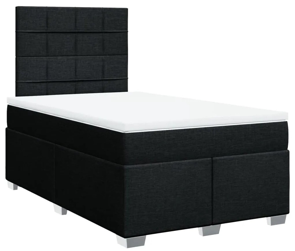 ΚΡΕΒΑΤΙ BOXSPRING ΜΕ ΣΤΡΩΜΑ ΜΑΥΡΟ 120X190 ΕΚ. ΥΦΑΣΜΑΤΙΝΟ 3292729