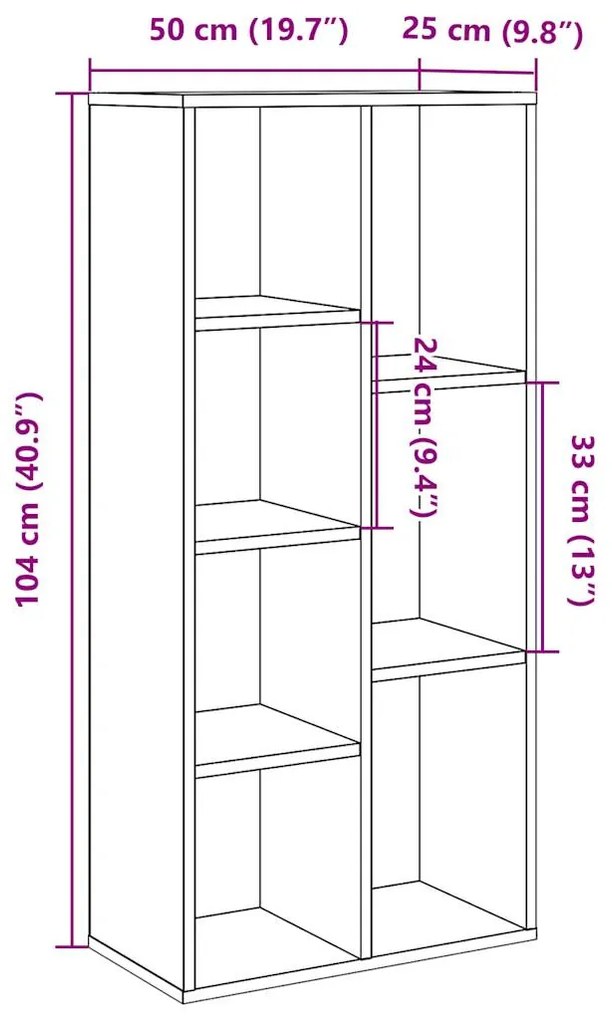 ΒΙΒΛΙΟΘΗΚΗ ΌΨΗ ΠΑΛΑΙΟΥ ΞΥΛΟΥ 50X25X104 ΕΚ 855964