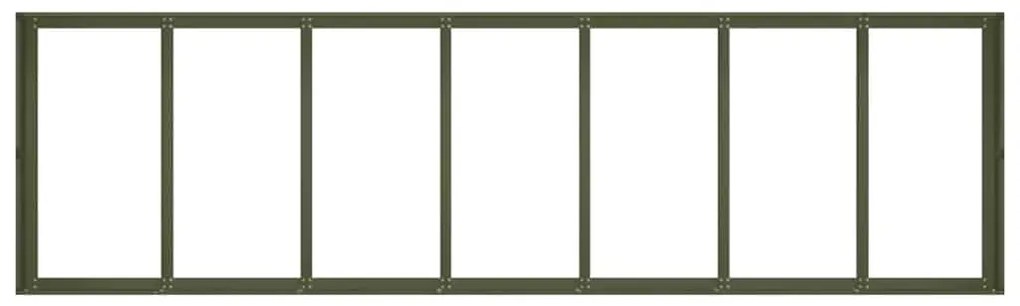 vidaXL Ζαρντινιέρα Λαδί 280x80x40 εκ. από Χάλυβα