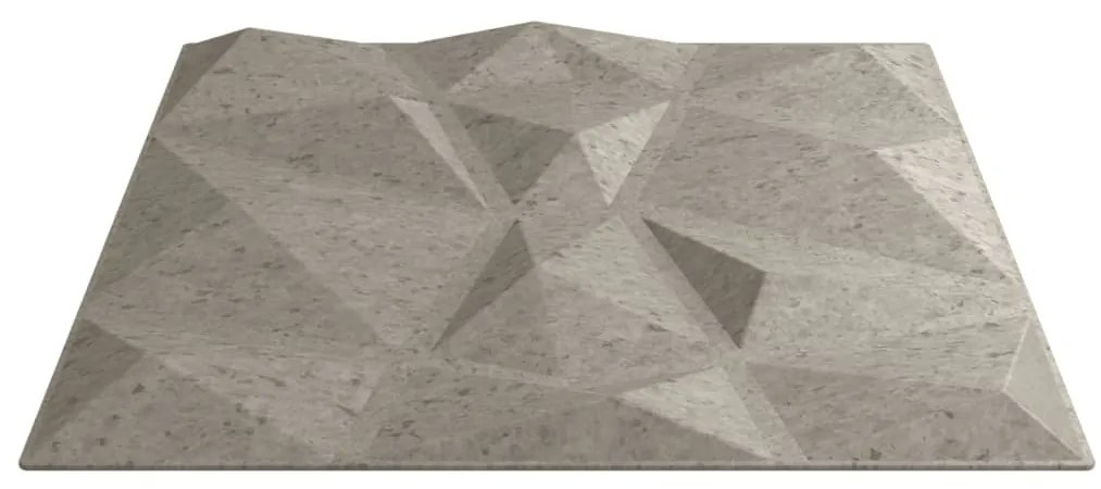 vidaXL Πάνελ Τοίχου 48 τεμ. Σχ. Διαμάντι Γκρι 50x50 εκ. 12 μ² από XPS