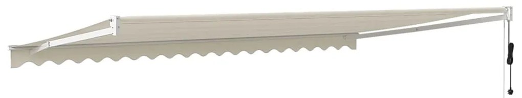 vidaXL Τέντα Πτυσσόμενη Αυτόματη Κρεμ 5 x 3 μ.