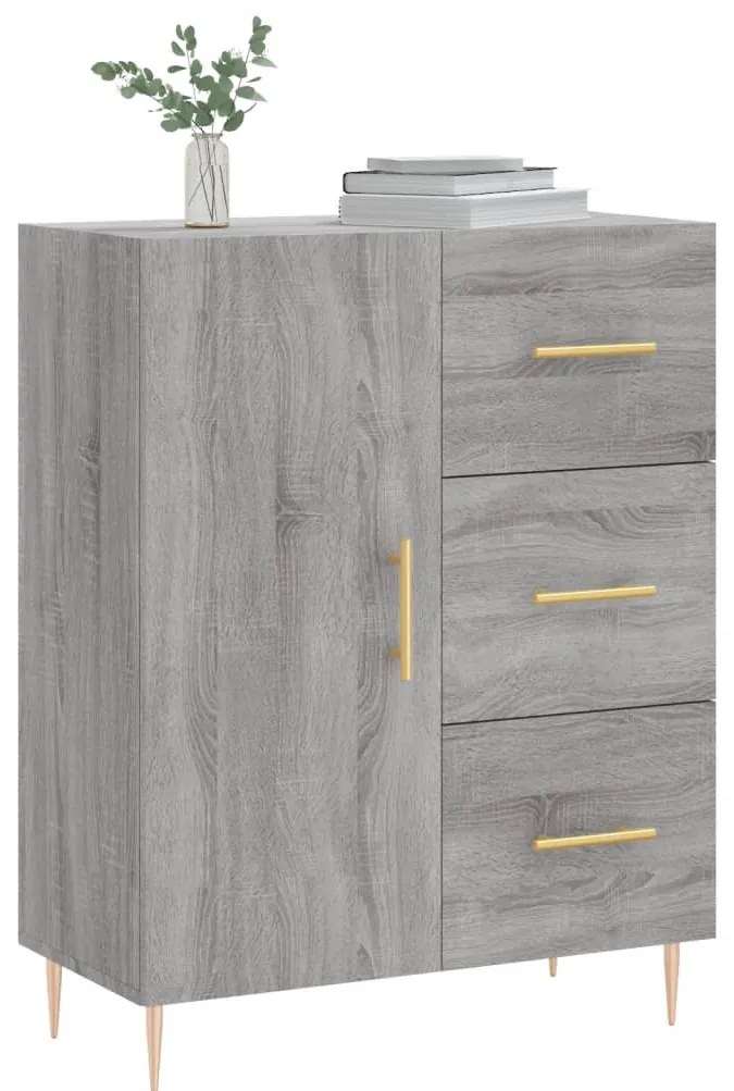 vidaXL Ντουλάπι Γκρι Sonoma 69,5 x 34 x 90 εκ. από Επεξεργασμένο Ξύλο