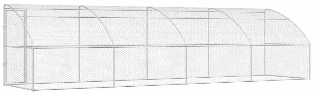 vidaXL Κλουβί Σκύλου με αποθήκευση 4 pcs Ασημί 8 x 2 x 2 m Ατσάλι