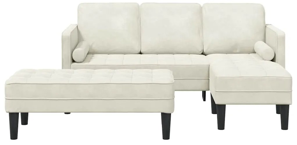 vidaXL Σετ Καναπέ 2 pcs Κρεμ 173 x 131 x 67 εκ Βελούδο