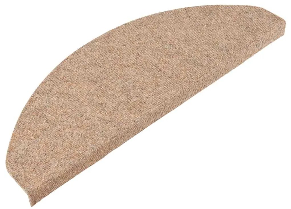 vidaXL Πατάκια Σκάλας Αυτοκόλλητα 10 τεμ. Μπεζ 65 x 22,5 x 3,5 εκ.