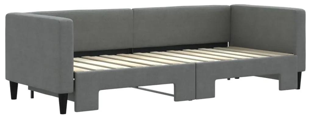 vidaXL Καναπές Κρεβάτι Συρόμενος Σκούρο Γκρι 80 x 200 εκ. Υφασμάτινος