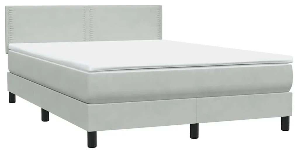 ΚΡΕΒΑΤΙ BOXSPRING ΜΕ ΣΤΡΩΜΑ ΑΝΟΙΧΤΟ ΓΚΡΙ 140X220 ΕΚ. ΒΕΛΟΥΔΙΝΟ 3316833