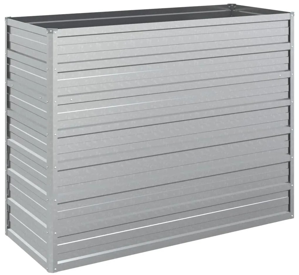 vidaXL Ζαρντινιέρα Υπερυψωμένη Ασημί 100x40x77 εκ. Γαλβανισμ. Χάλυβας