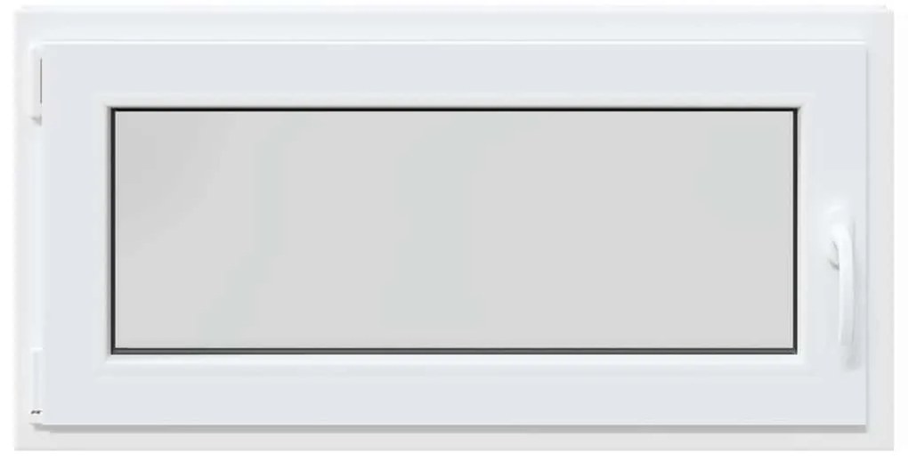 vidaXL Παράθυρο Υπογείου "RISOR" 100x50 εκ. Ανακλινόμενο & Περιστρεφόμενο DIN Αριστερά Λευκό