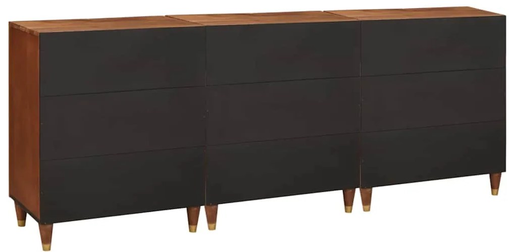 vidaXL Σετ Μπουφέ 3 pcs Καφέ 180 x 33 x 75 εκ. Μασίφ ξύλο μάνγκο