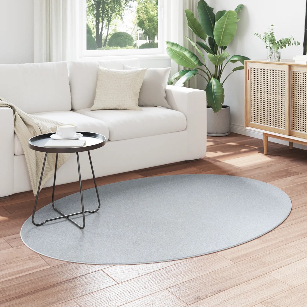 vidaXL χαλί "HUARTE" γκρι 120x170 εκ, ωοειδές