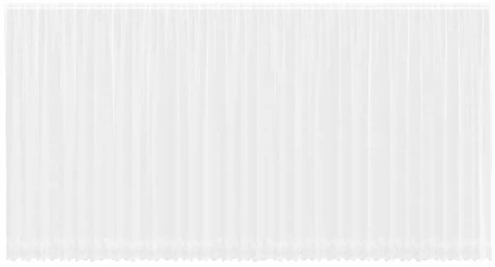 vidaXL Κουρτίνες με κουρτίνες Λευκό 500x100cm Πολυεστέρας