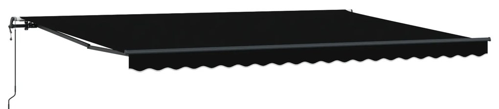 vidaXL Αυτόματη Ανασυρόμενη Τέντα Μαύρη 500x300 cm