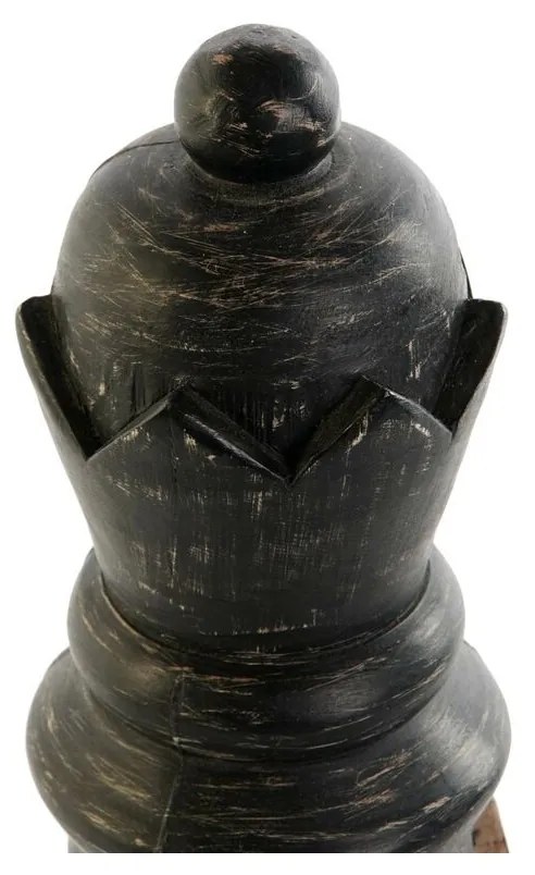 Διακοσμητική Φιγούρα DKD Home Decor Λευκό Καφέ Μαύρο Σκάκι Loft 12 x 12 x 48 cm (x2)
