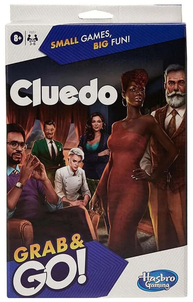 Επιτραπέζιο Παιχνίδι Cluedo - Grab &amp; Go F8251 (Ελληνική Γλώσσα) Για 3-6 Παίκτες 8 Ετών+ Multi Hasbro