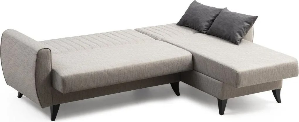 Corner Sofa-Bed Alkon - Light Grey Light Grey