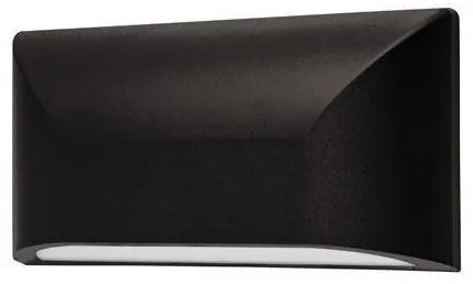 Απλίκα Φωτιστικό Τοίχου LED 6W 4000Κ IP65 Slim Pro Eurolamp-145-52075-Μαύρο 145-52075