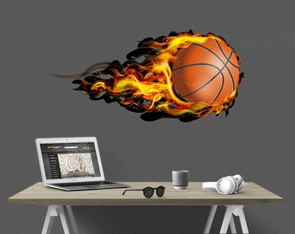 Αυτοκόλλητα τοίχου Μπάλα Basket SP78 30cm