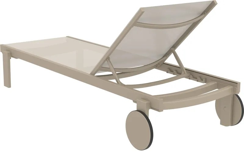 CASABLANCA ΞΑΠΛΩΣΤΡΑ TAUPE/TAUPE ΑΛΟΥΜ-ΠΟΛ/ΝΙΟΥ 74X190X31εκ.