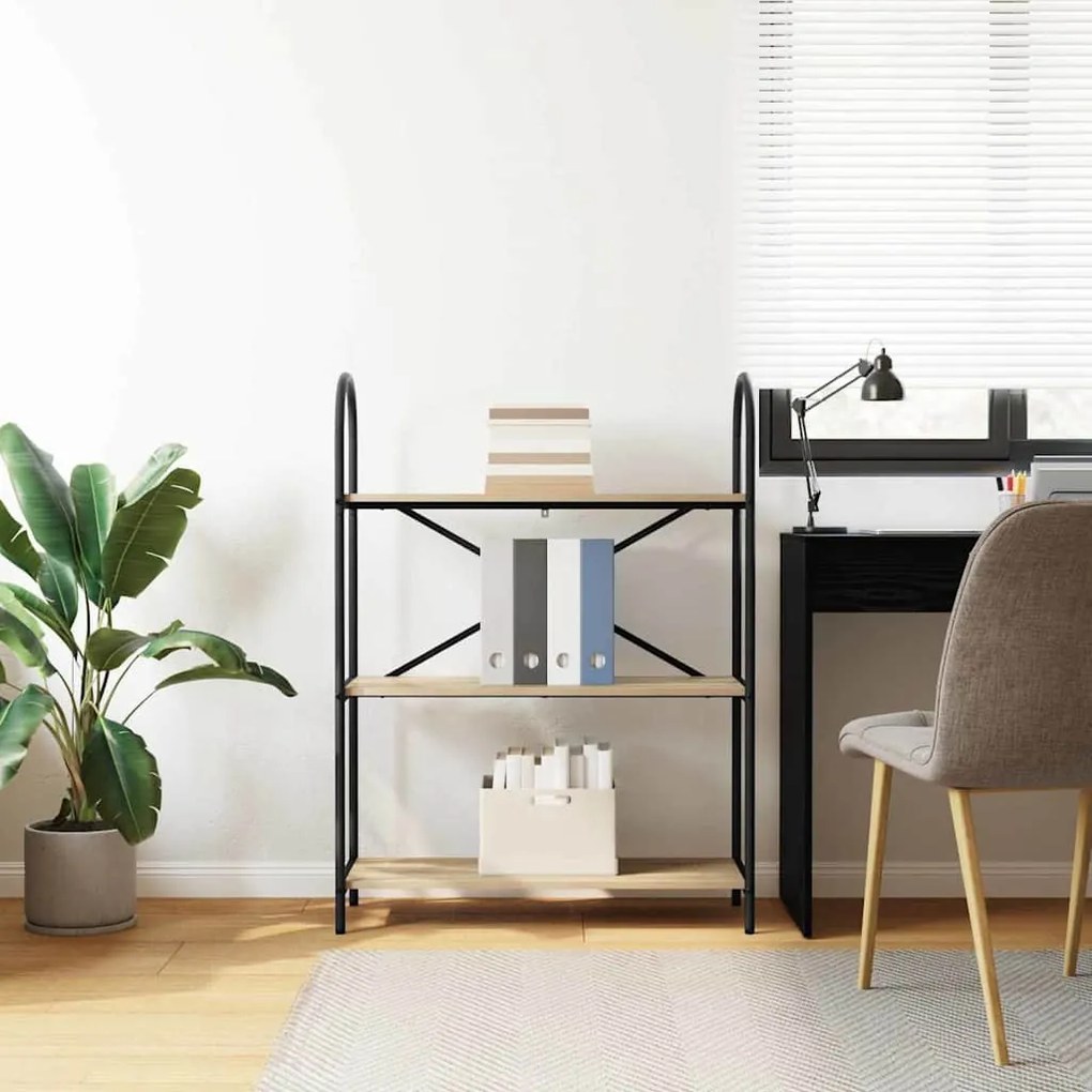 vidaXL Ράφι Βιβλίων Sonoma Δρυς 80 x 30 x 109 εκ Επεξεργασμένο ξύλο