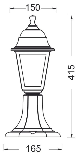 4S PLASTIC FLOOR GARDEN RUST LUMINAIRE 40,5CM E27 IP44 - PLGP3R