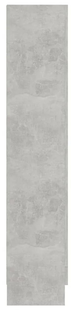 Βιτρίνα Γκρι του Σκυροδέματος 82,5 x 30,5 x 150 εκ. Μοριοσανίδα - Γκρι