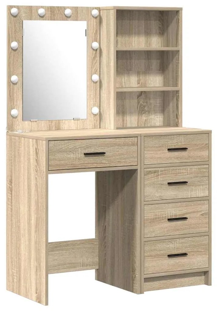 vidaXL Τραπέζι περιποίησης με συρτάρι 2 pcs Καφέ 50 x 41 x 135 εκ