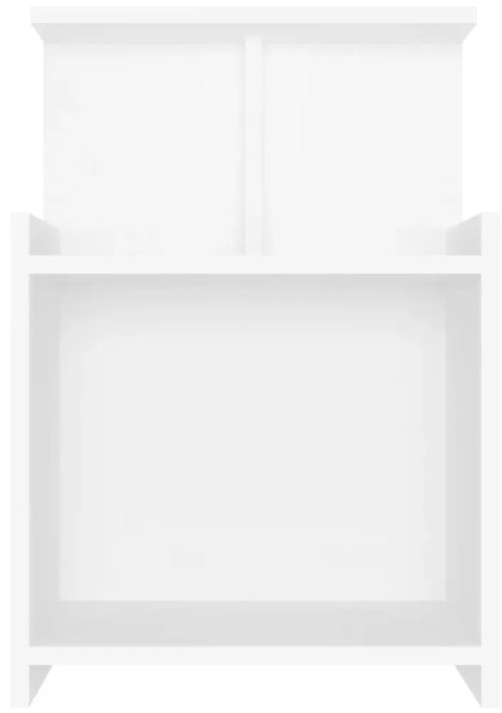 vidaXL Κομοδίνο Λευκό 40 x 35 x 60 εκ. από Επεξ. Ξύλο