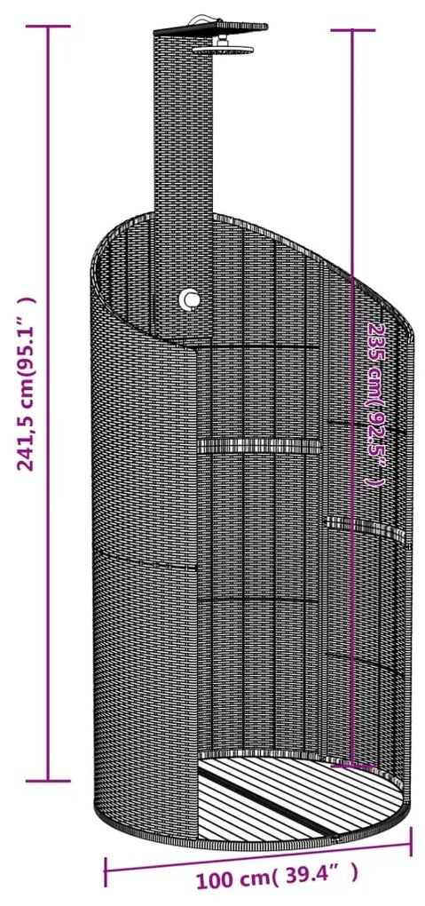 ΝΤΟΥΣ ΕΞ. ΧΩΡΟΥ 100X100X241,5 ΕΚ. ΣΥΝΘΕΤΙΚΟ ΡΑΤΑΝ/ΞΥΛΟ ΑΚΑΚΙΑΣ 368213