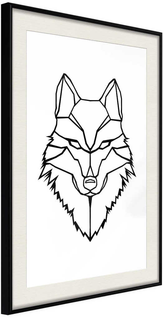 Αφίσα - Wolf Look - 30x45 - Μαύρο - Με πασπαρτού
