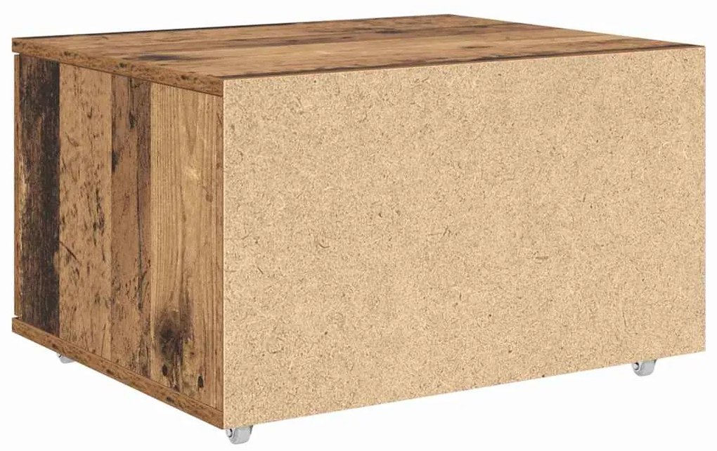 vidaXL Ντουλάπι με Συρτάρια με τροχούς Παλιό ξύλο 55 x 45 x 31 εκ