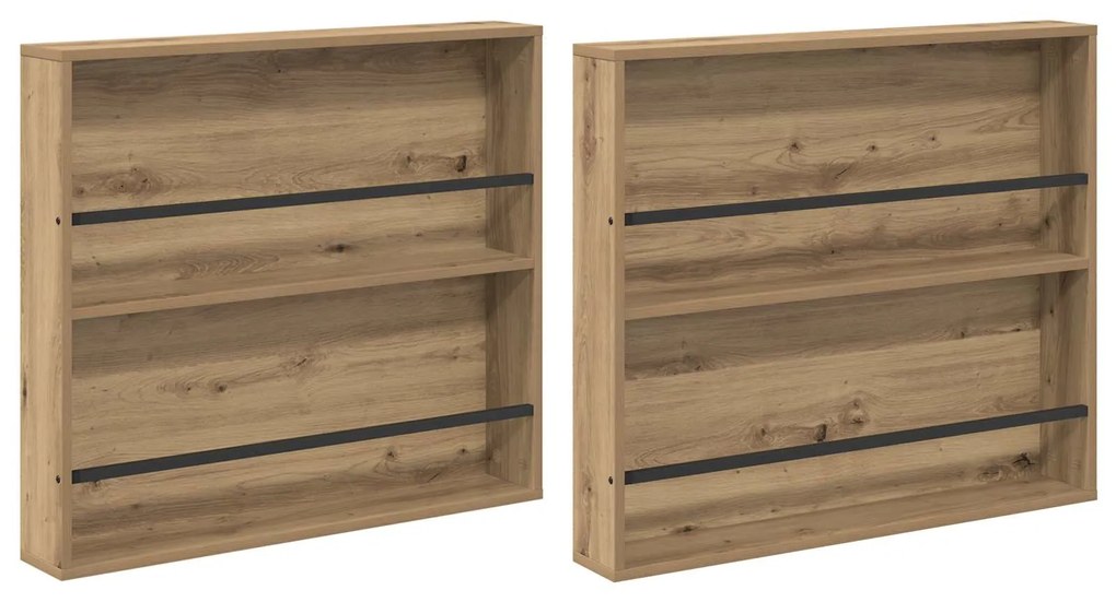 vidaXL Ράφι Περιοδικών με ράφι 2 pcs Artisan Oak 80 x 12 x 70 εκ