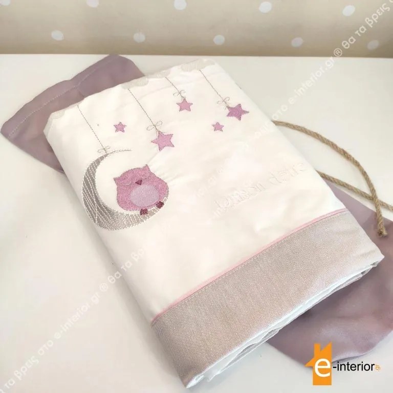Σετ Σεντόνια Λίκνου Dreamy Owl - Lilac 108102002