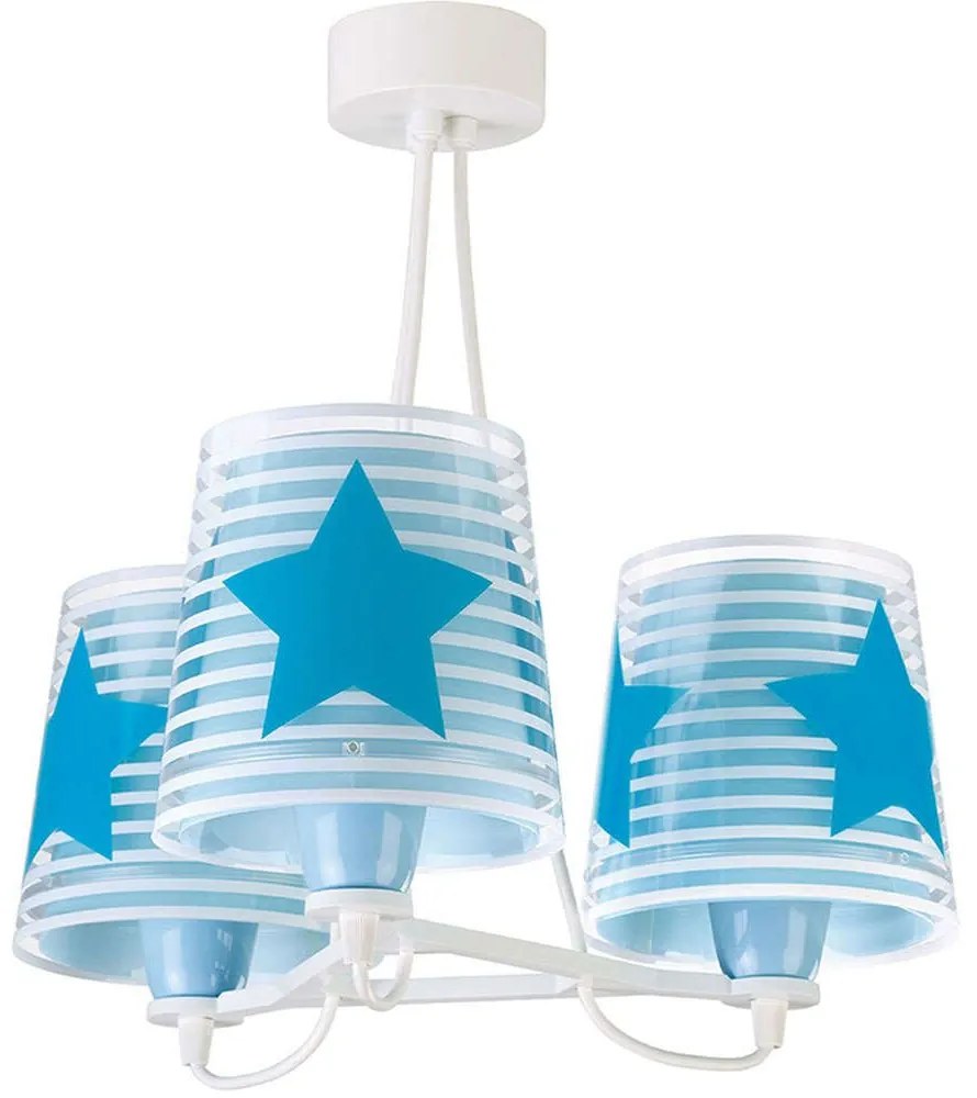 Φωτιστικό Οροφής Παιδικό Τρίφωτο Light Feeling 81197 T Blue Ango Polypropylene