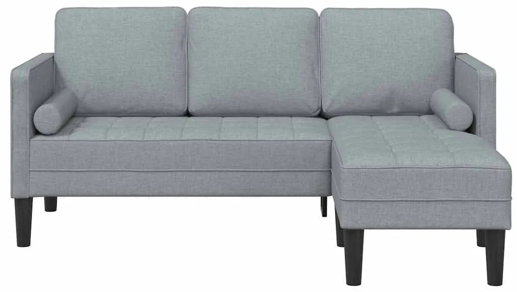 vidaXL Σετ Καναπέ Ανοιχτό γκρι 173 x 131 x 67 εκ ύφασμα