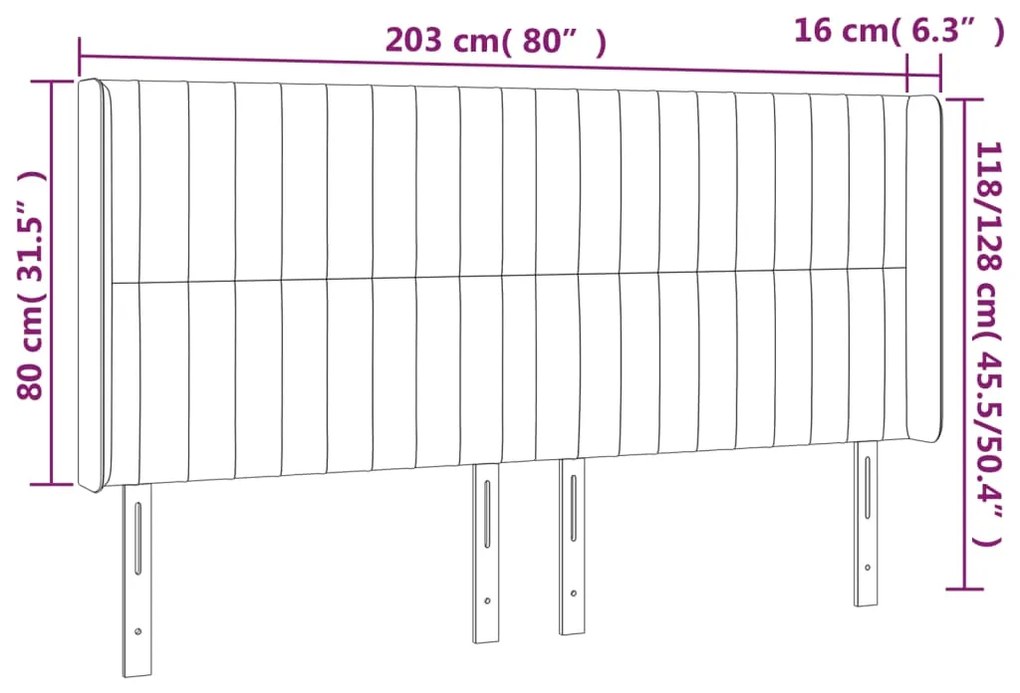 ΚΕΦΑΛΑΡΙ ΚΡΕΒΑΤΙΟΥ LED ΣΚΟΥΡΟ ΠΡΑΣΙΝΟ 203X16X118/128 ΕΚ 3124355