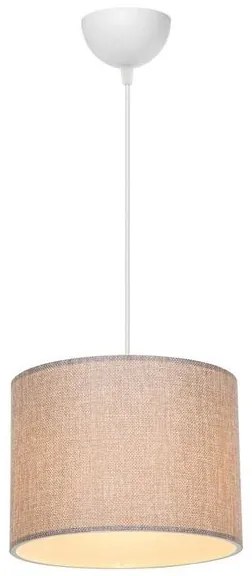 Pakoworld Φωτιστικό Οροφής Μονόφωτο PWL-1115 1xΕ27 Φ22x16.5εκ Μπεζ-Λευκό 147-000058