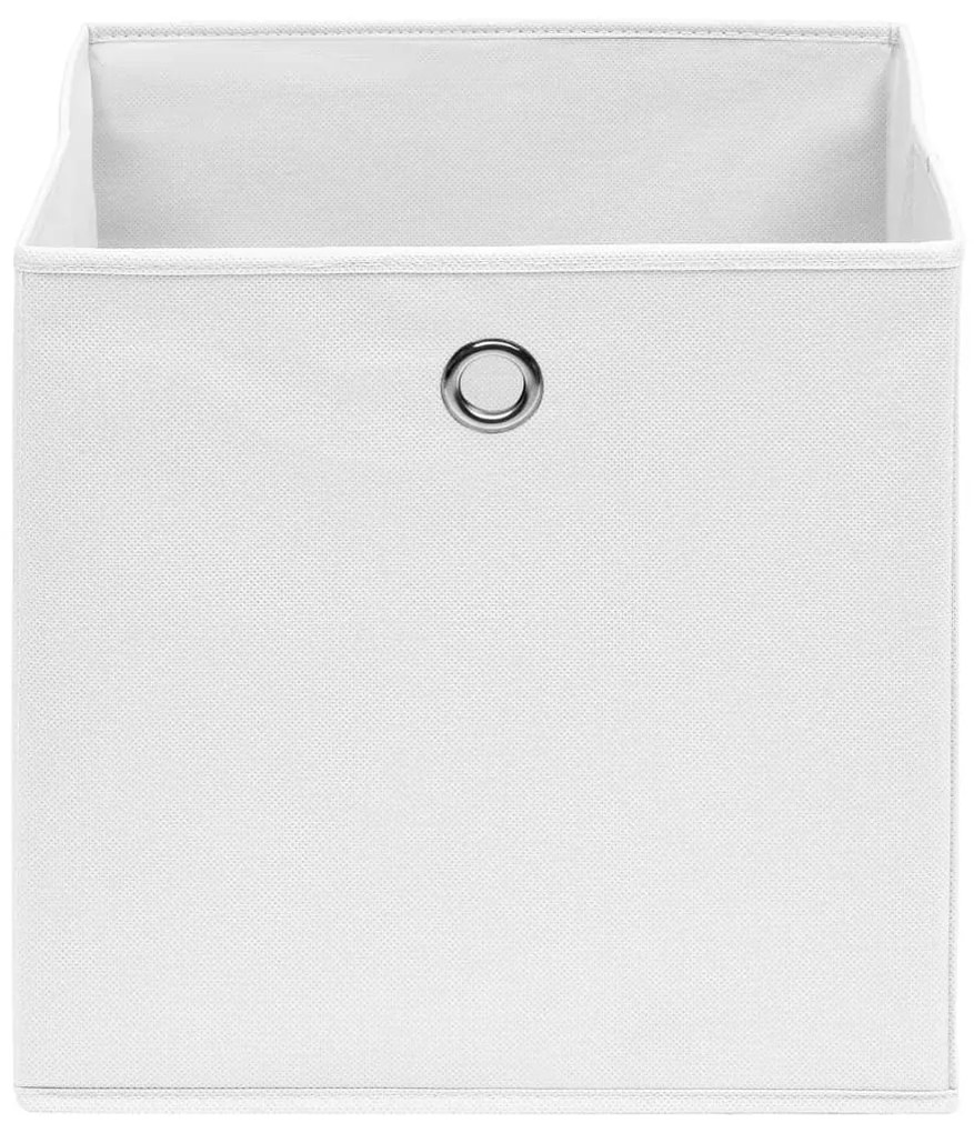 Κουτιά Αποθήκευσης 4 τεμ. Λευκά 28x28x28 εκ. Ύφασμα Non-woven - Λευκό