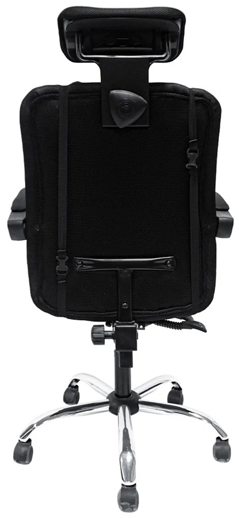 ΚΑΡΕΚΛΑ ΓΡΑΦΕΙΟΥ CRONER HM1196.01 ΜΑΥΡΟ MESH-ΜΕΤΑΛ.ΒΑΣΗ 58x99x120Υεκ.