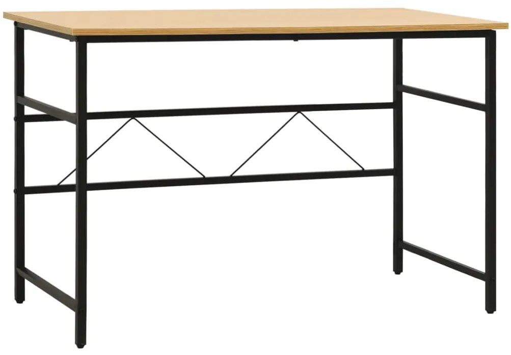 vidaXL Γραφείο Υπολογιστή Μαύρο/Ανοιχτ. Δρυς 105x55x72εκ MDF & Μέταλλο
