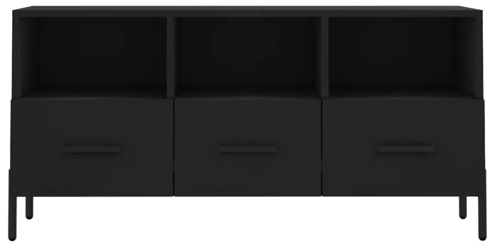 vidaXL Έπιπλο Τηλεόρασης Μαύρο 102 x 36 x 50 εκ. από Επεξεργ. Ξύλο