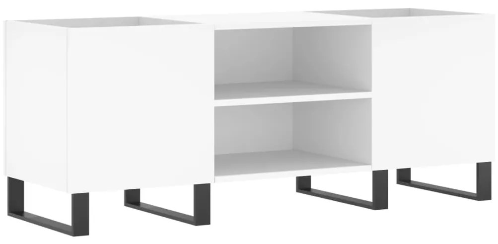 vidaXL Δισκοθήκη Λευκή 121 x 38 x 48 εκ. Επεξεργασμένο Ξύλο
