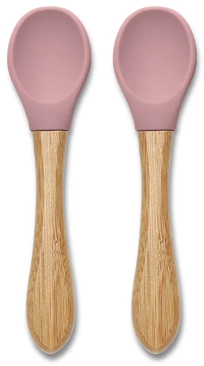 LORELLI ΣΕΤ 2 ΤΕΜ ΚΟΥΤΑΛΑΚΙΑ ΣΙΛΙΚΟΝΗΣ BAMBOO NATURAL DEEP PINK 10230680002