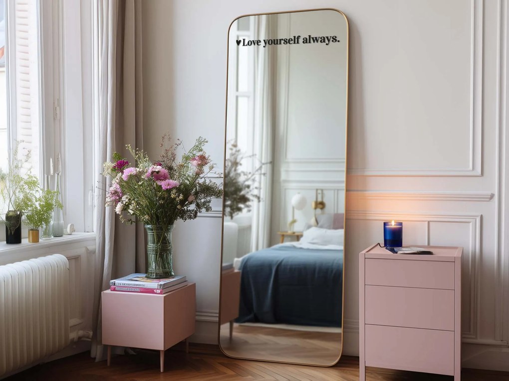 Αυτοκόλλητο για καθρέφτη S36 – Love yourself always.