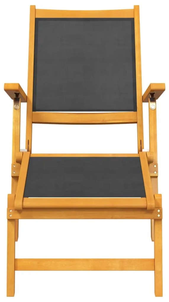 vidaXL Ξαπλώστρες Εξ. Χώρου με Τραπέζι Μασίφ Ξύλο Ακακίας &amp; Textilene