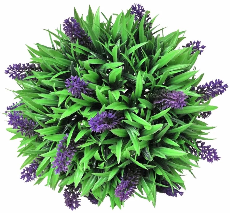 Πυξάρι με Λεβάντα Τεχνητό Φυτό σε Σχήμα Μπάλας 28 εκ.