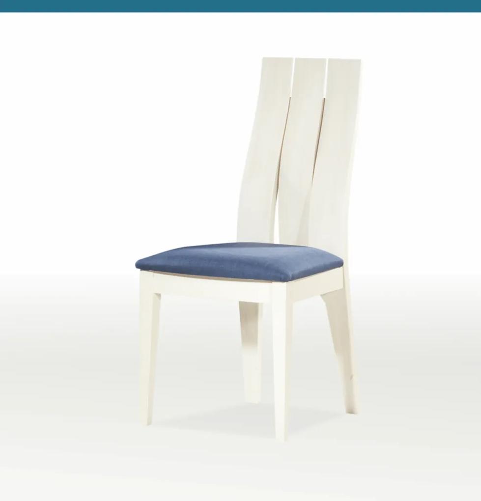 Ξύλινη καρέκλα Palini μπεζ-μπλε 101,5x46x44,5x43cm, FAN1234