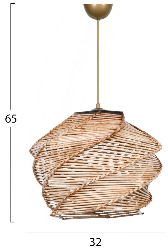 Φωτιστικό οροφής C7484.01 σε Φυσικό χρώμα 32x26x65Υ εκ. 32x32x65 εκ.
